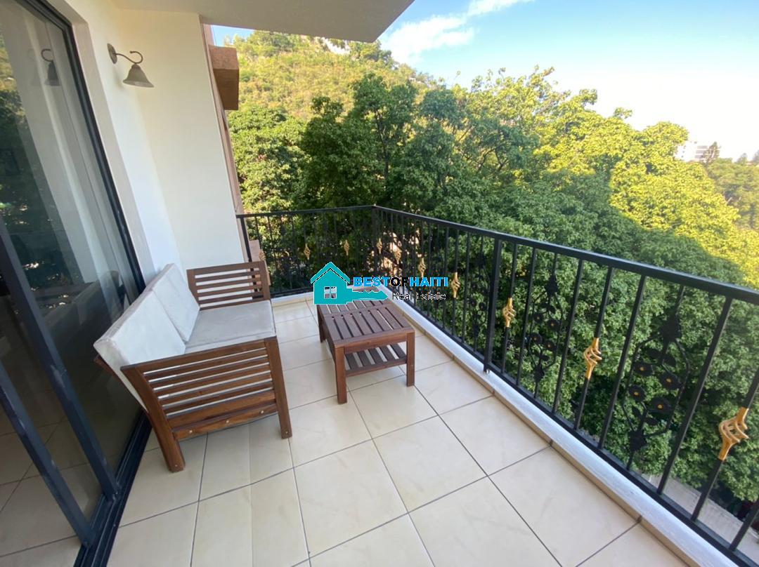 Furnished 2 Bedrooms Apartment for Rent in Montagne Noire, Petion-ville
