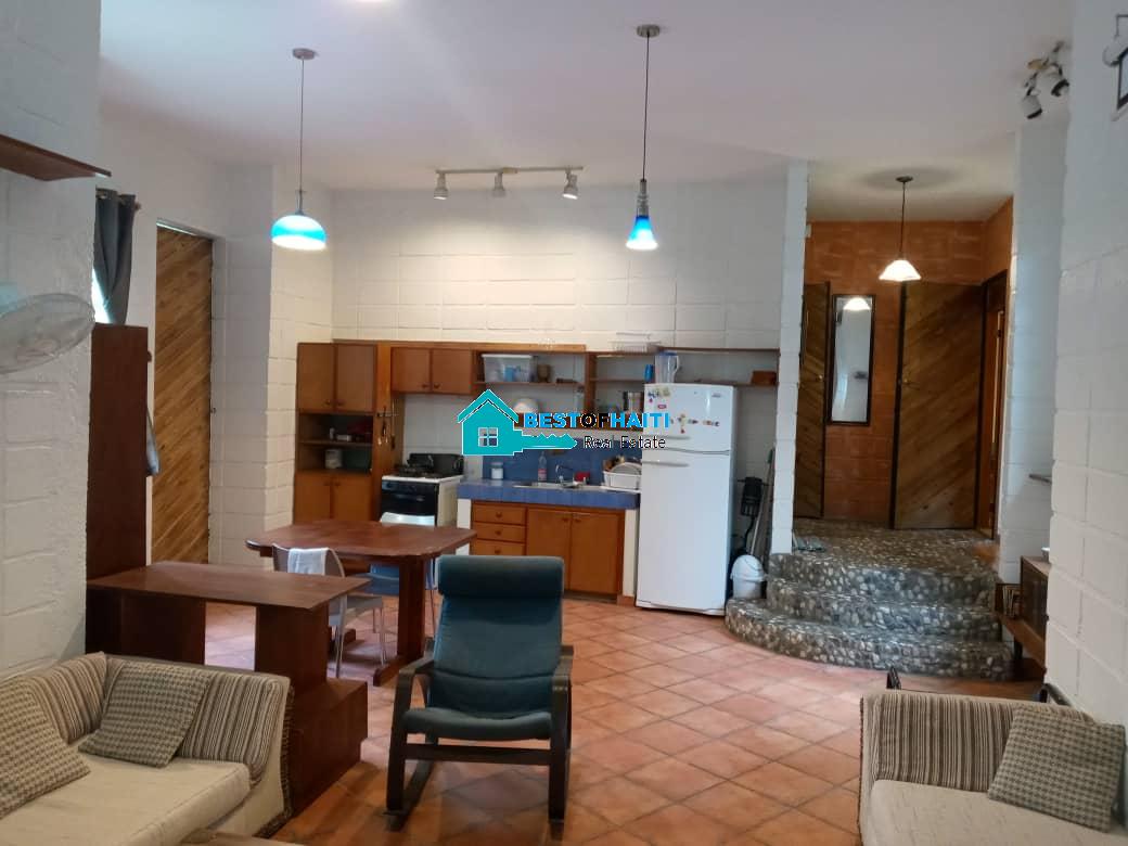 2 Beds, Fully Furnished House for Rent at Puits Blain, Petionville, Haiti
