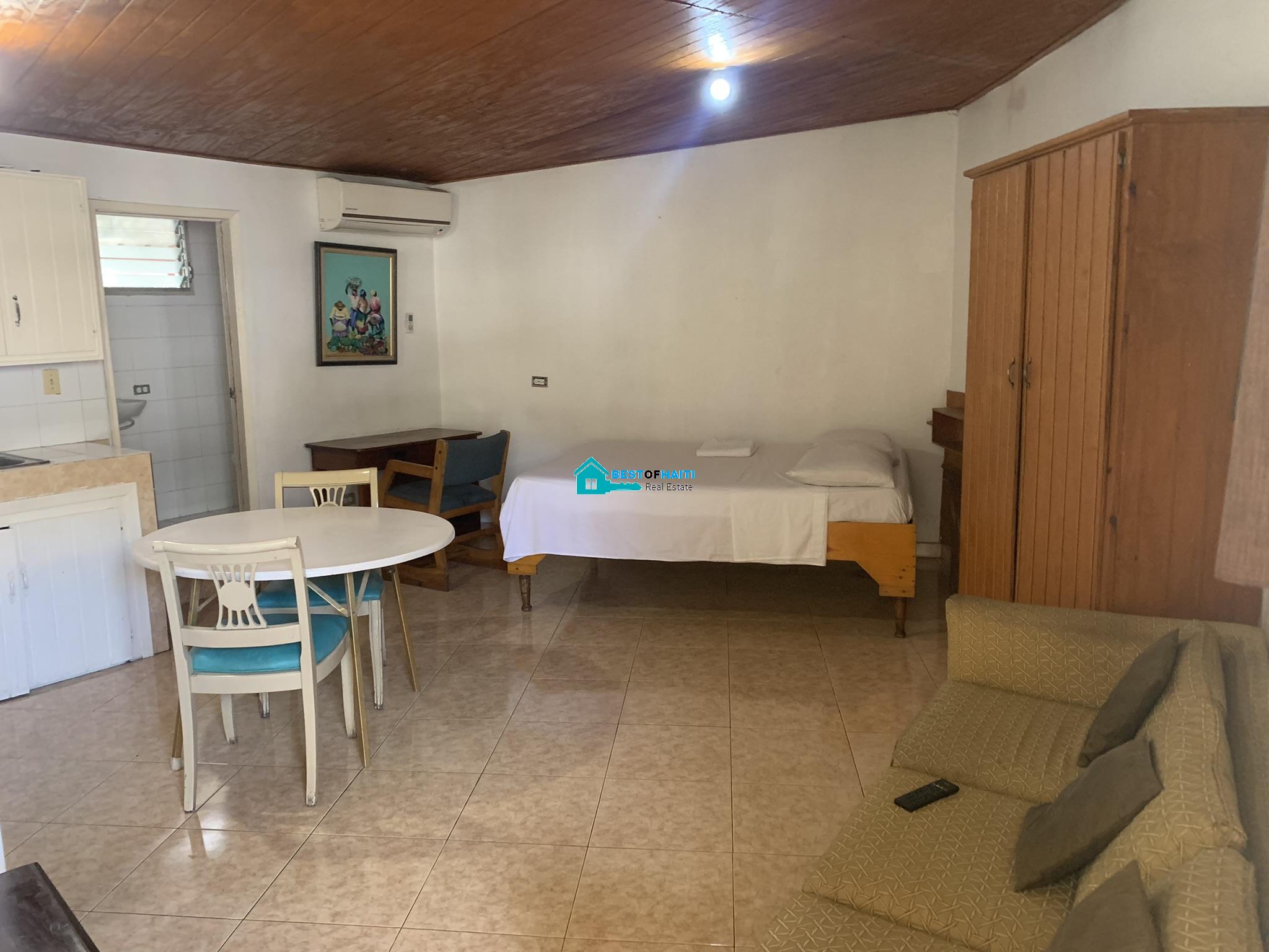 Furnished Studio Apartment for Rent in Petion-Ville, Haiti - 24/7 Electricity