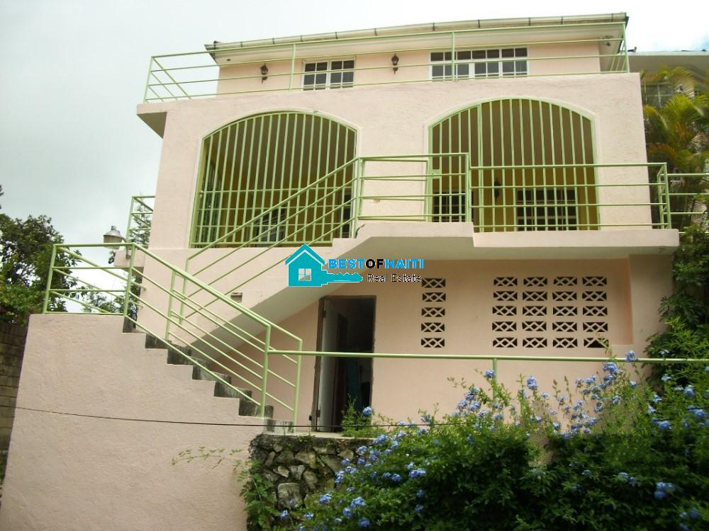 Two-Story, 3 Bedrooms House for Sale at Fermathe, Kenscoff, Haiti